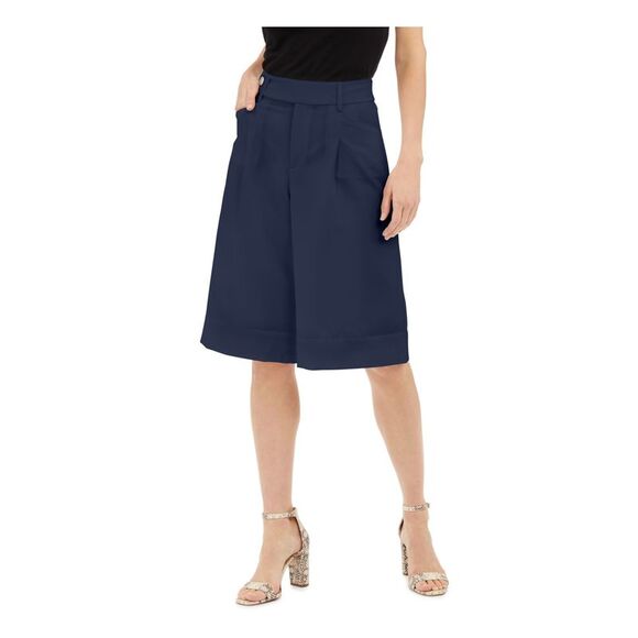 INC Pants - INC Womens Navy Pocketed Boyfriend Shorts Size: 10
